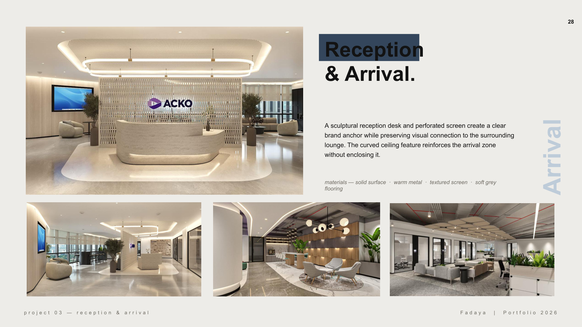 ACKO — Workplace Concept — Reception and arrival