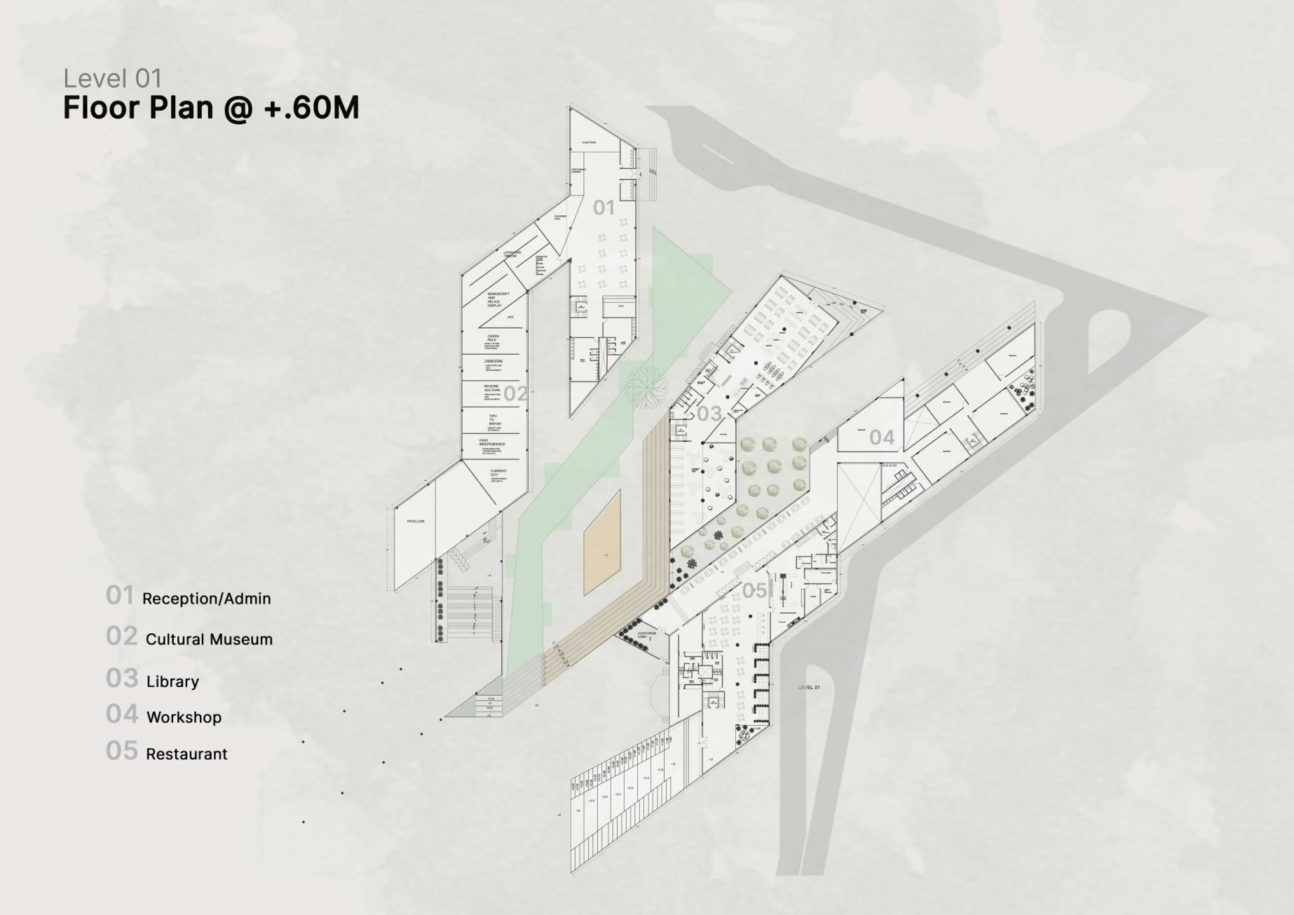 Calico Cultural Centre — Level 01 · floor plan at +0.60 m