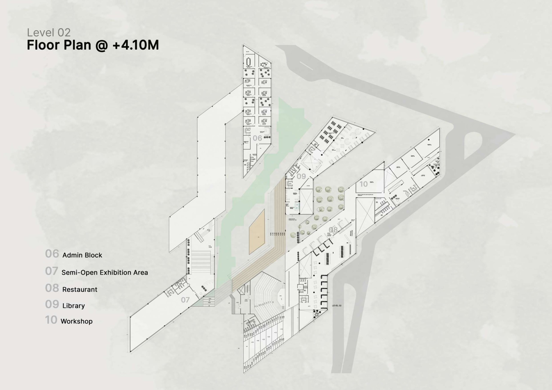 Calico Cultural Centre — Level 02 · floor plan at +4.10 m