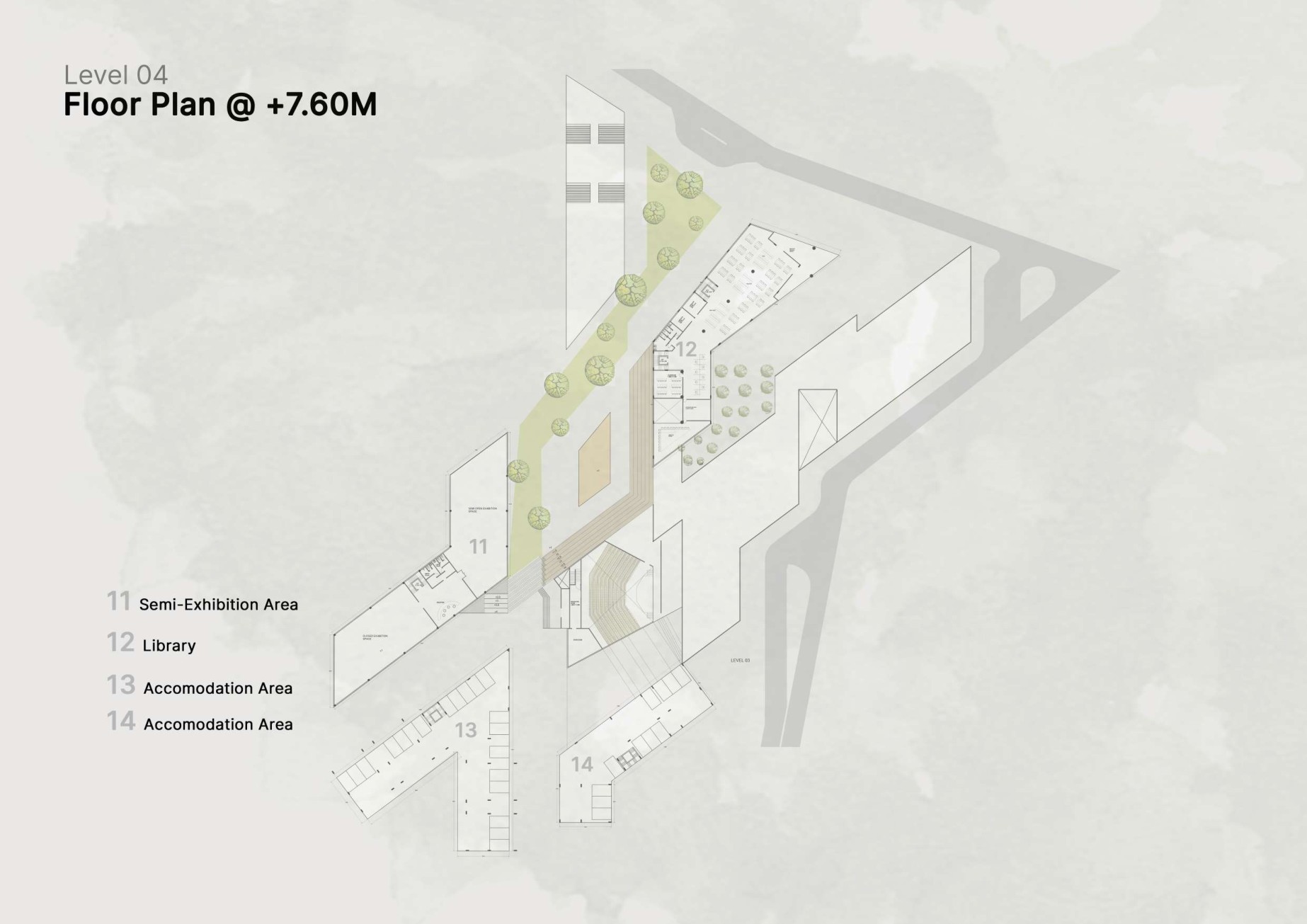 Calico Cultural Centre — Level 04 · floor plan at +7.60 m