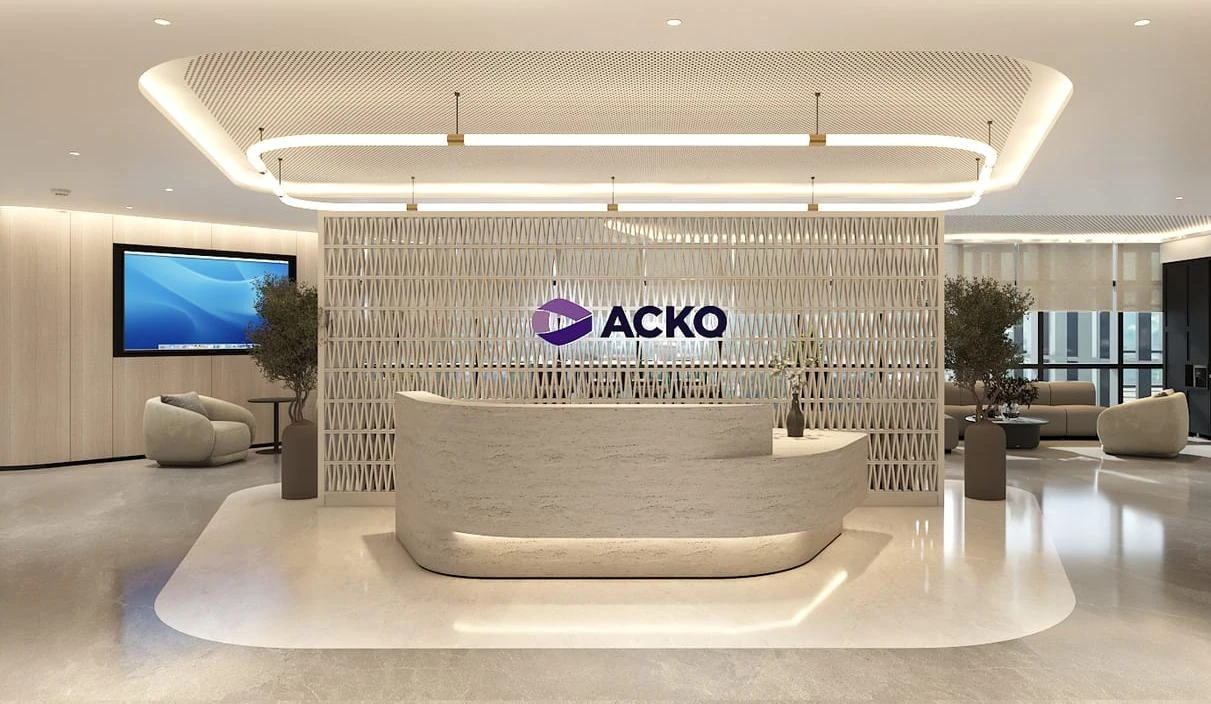 ACKO workplace concept reception and surrounding lounge