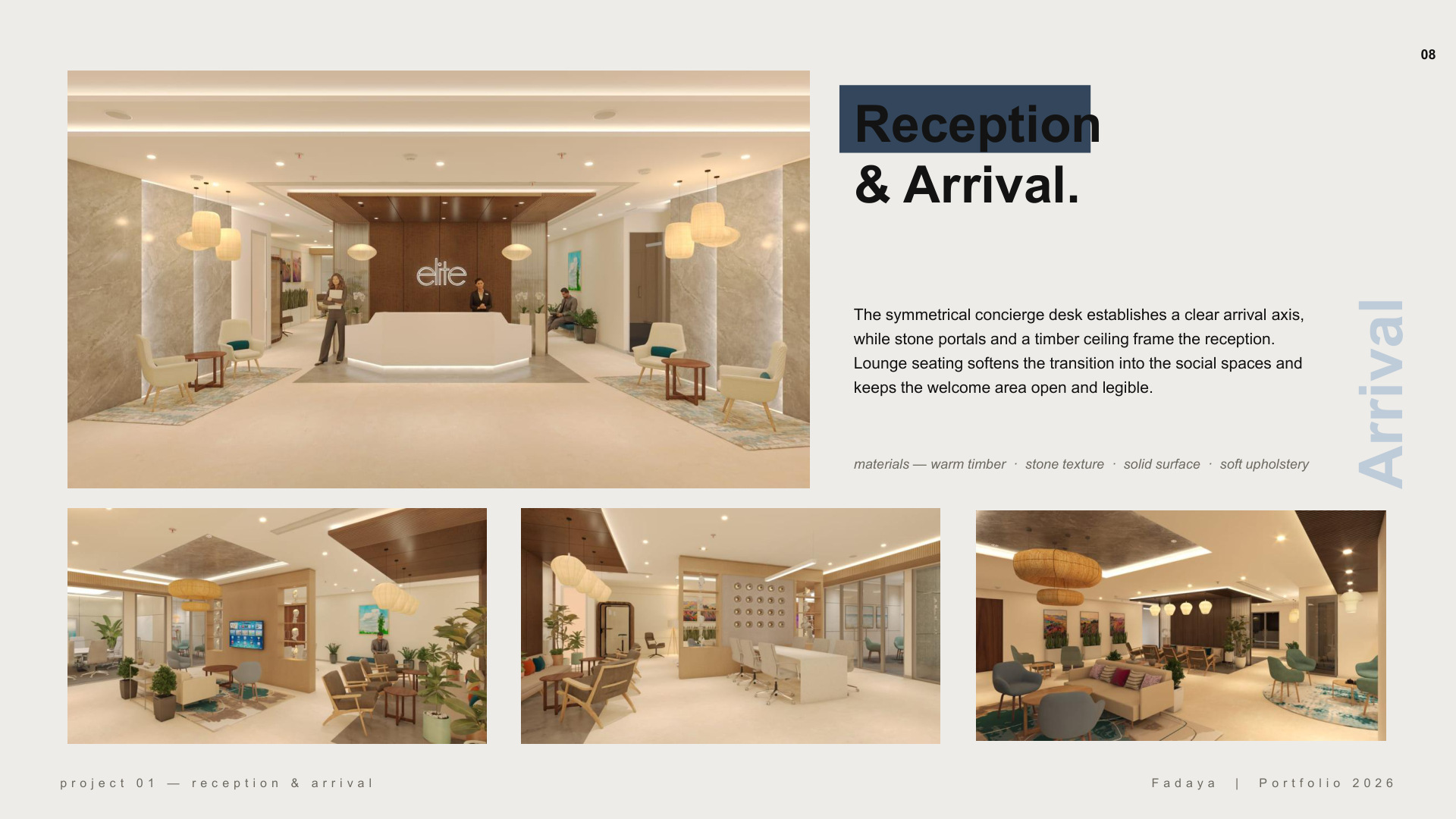 Elite by Awfis — Reception and arrival