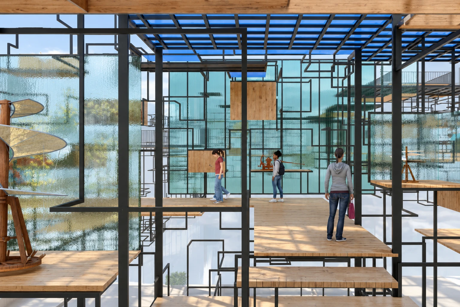 Spatial Lattice — AI-assisted concept visualisation based on the original design