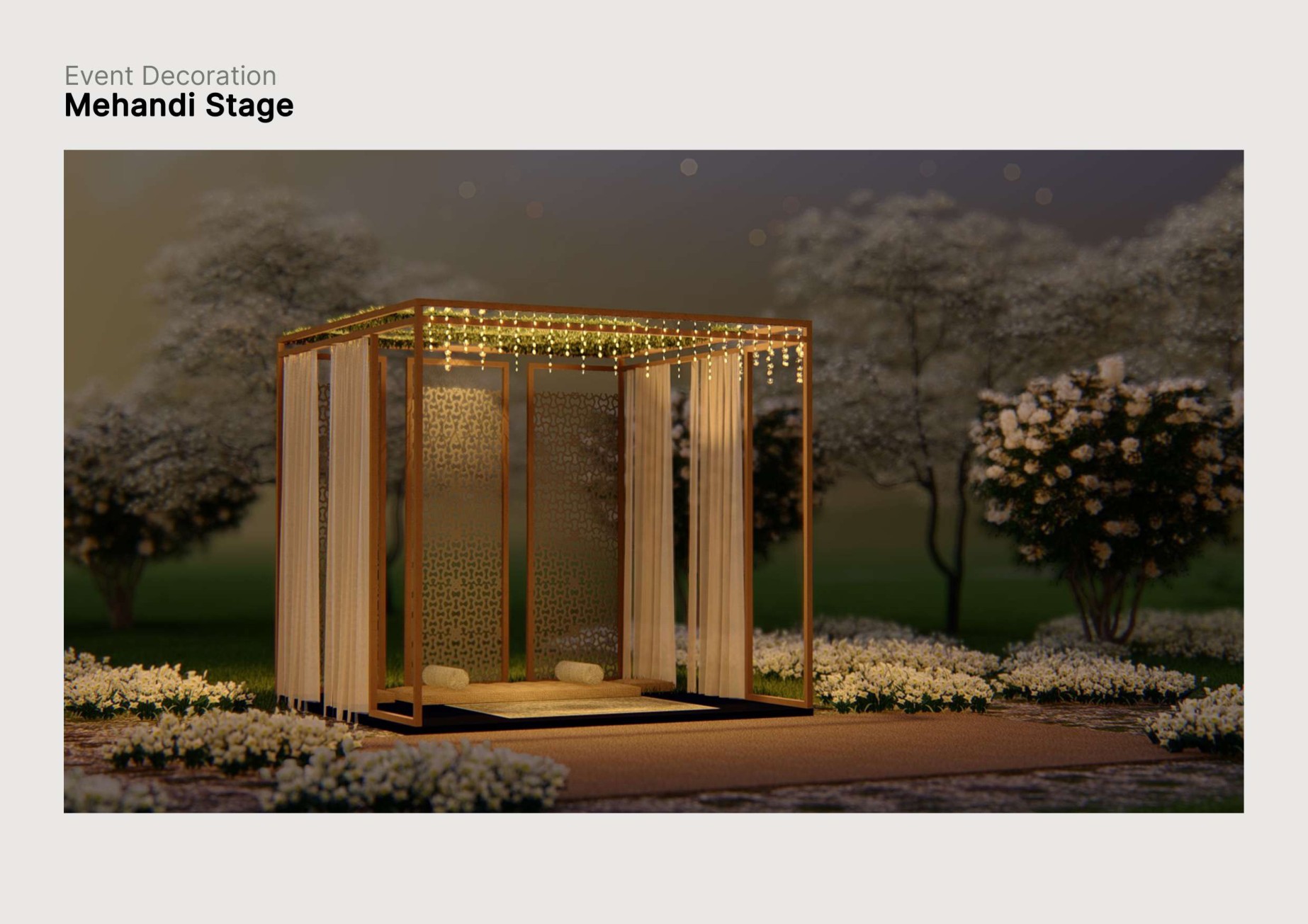 Residential Interior — Mehndi stage · event design