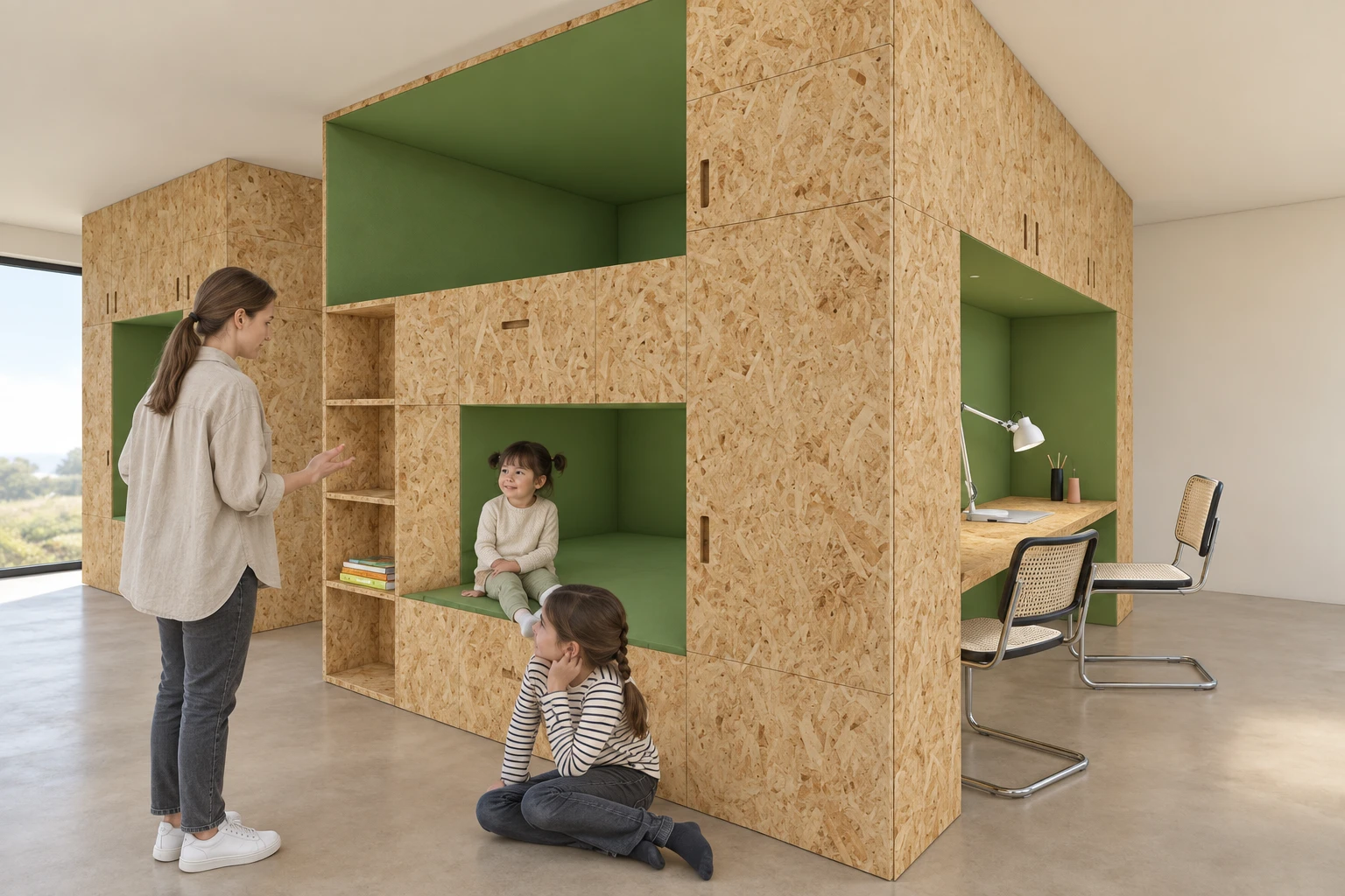 30 m² — A Supportive Community — AI-assisted concept visualisation based on the original design
